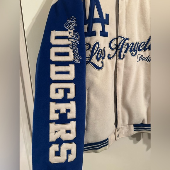 MLB Genuine Merchandise Reversible Los Angeles Dodgers Varsity Jacket NWOT - Picture 6 of 14